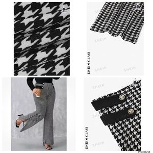 Shein curve 3XL plus size houndstooth pants